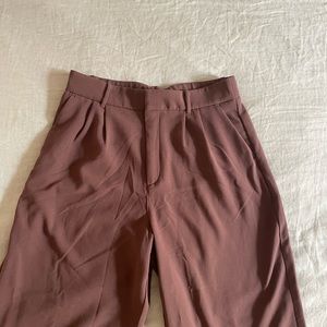 Abercrombie brown tailored wide leg trousers size L